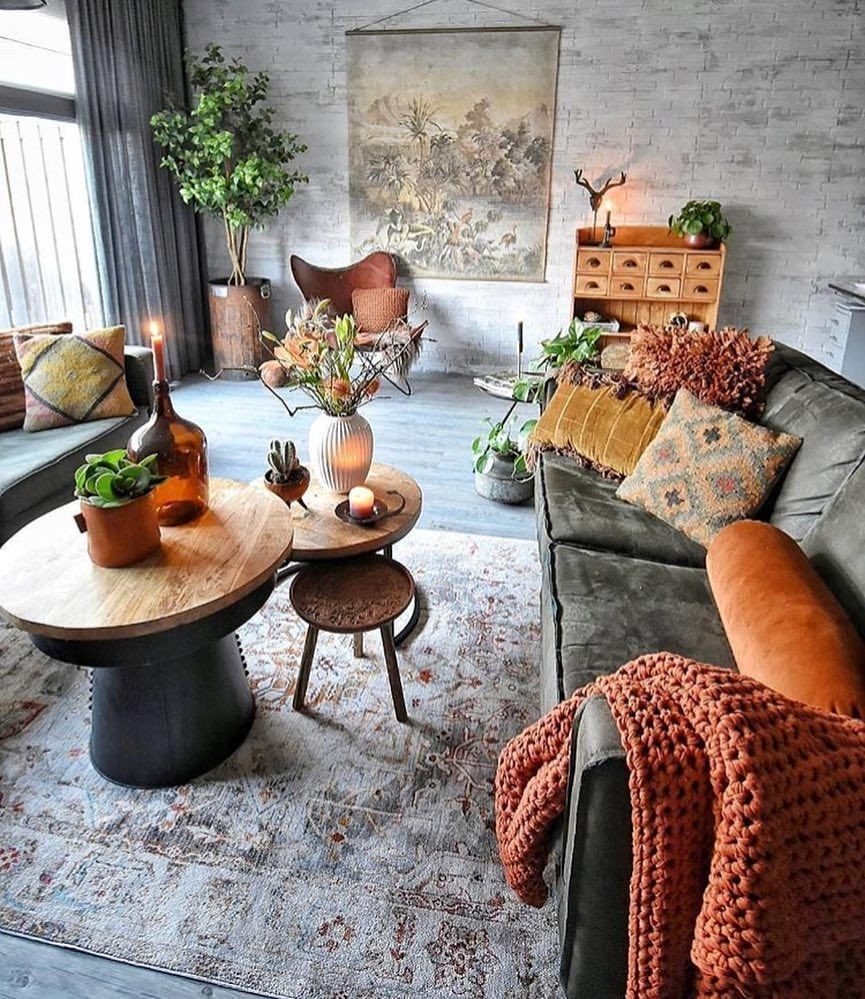 alt="decoração de inverno - cores quentes"